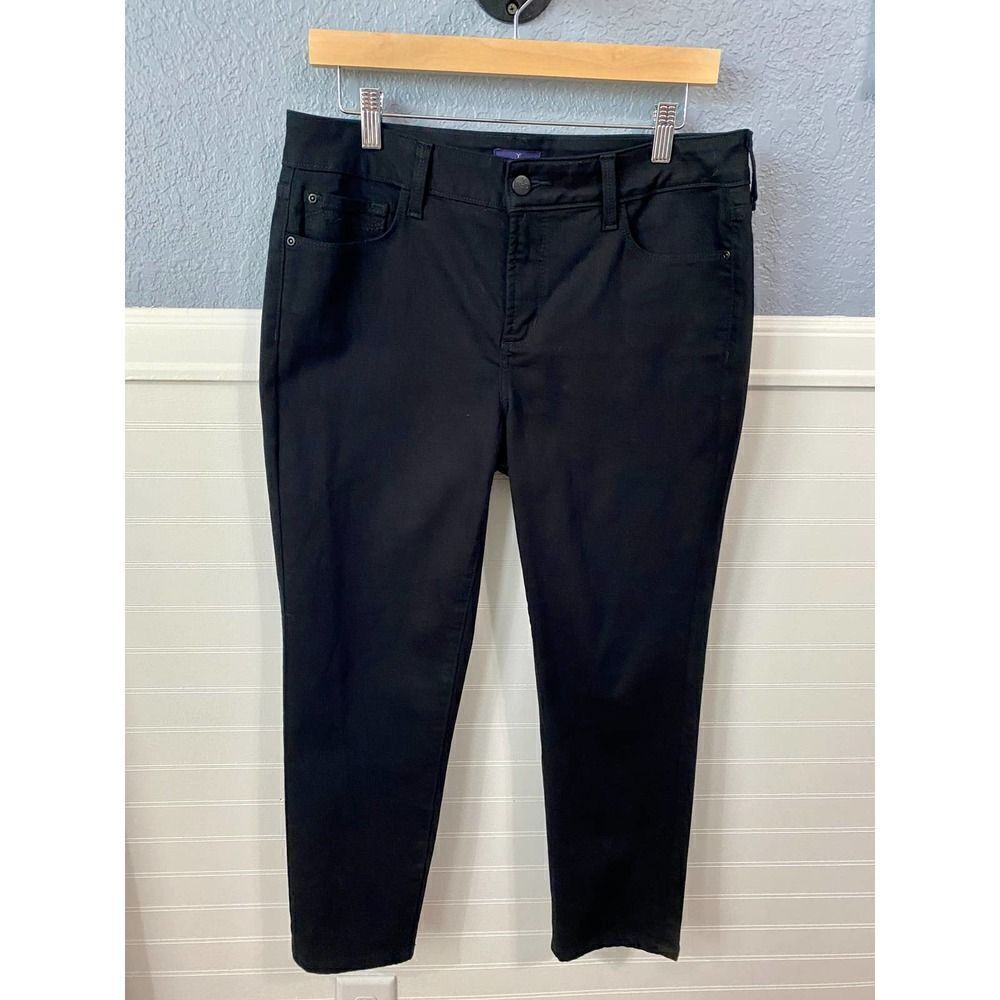 NYJD Black Ankle Cropped Slim Fit Jeans Size 10